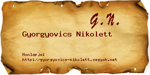 Gyorgyovics Nikolett névjegykártya